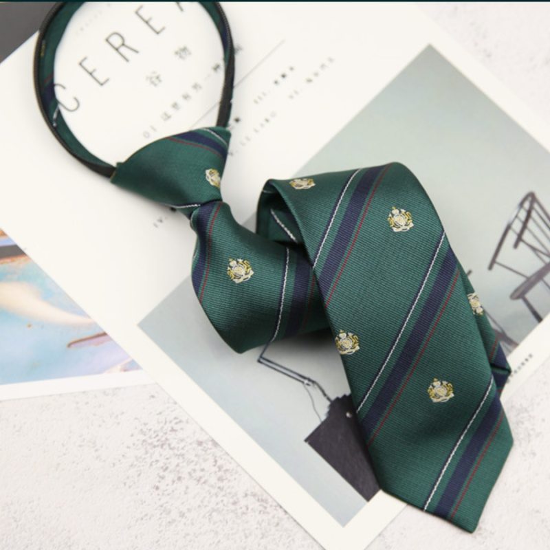 Zipper Necktie For Men Women Tie for Boys Girls Suits 7cm Striped Lazy Ties Slim Girls Neck tie Gravatas Rubber Pre-tied Ties - Image 6