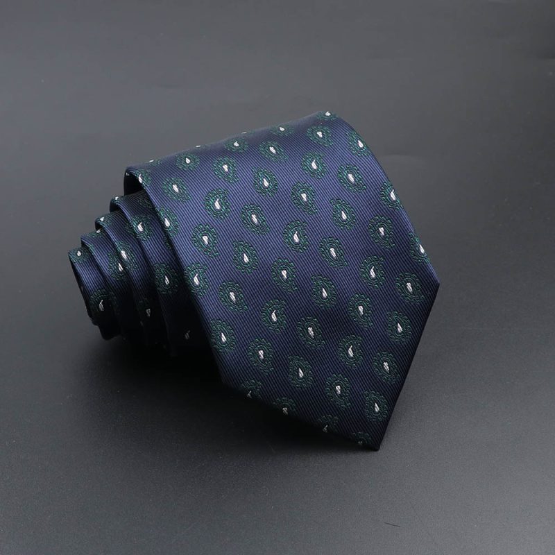 Men's Fashion Tie 8cm Blue Necktie Classic Plaid Striped Neck Tie Paisley Floral Neckties Daily Wear Cravat Wedding Party Gift - Image 16