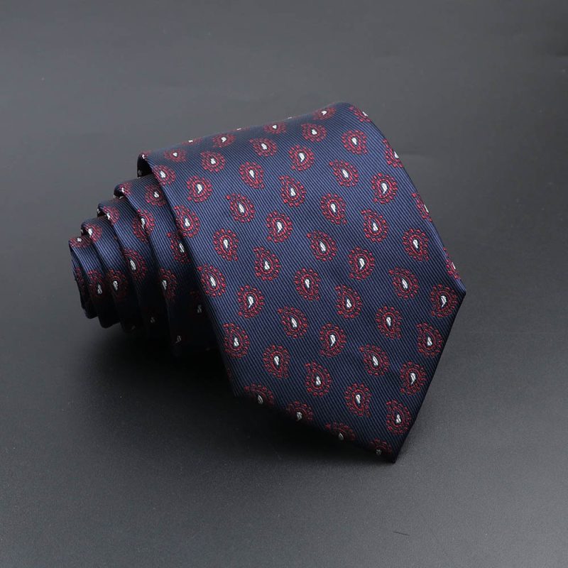 Men's Fashion Tie 8cm Blue Necktie Classic Plaid Striped Neck Tie Paisley Floral Neckties Daily Wear Cravat Wedding Party Gift - Image 24