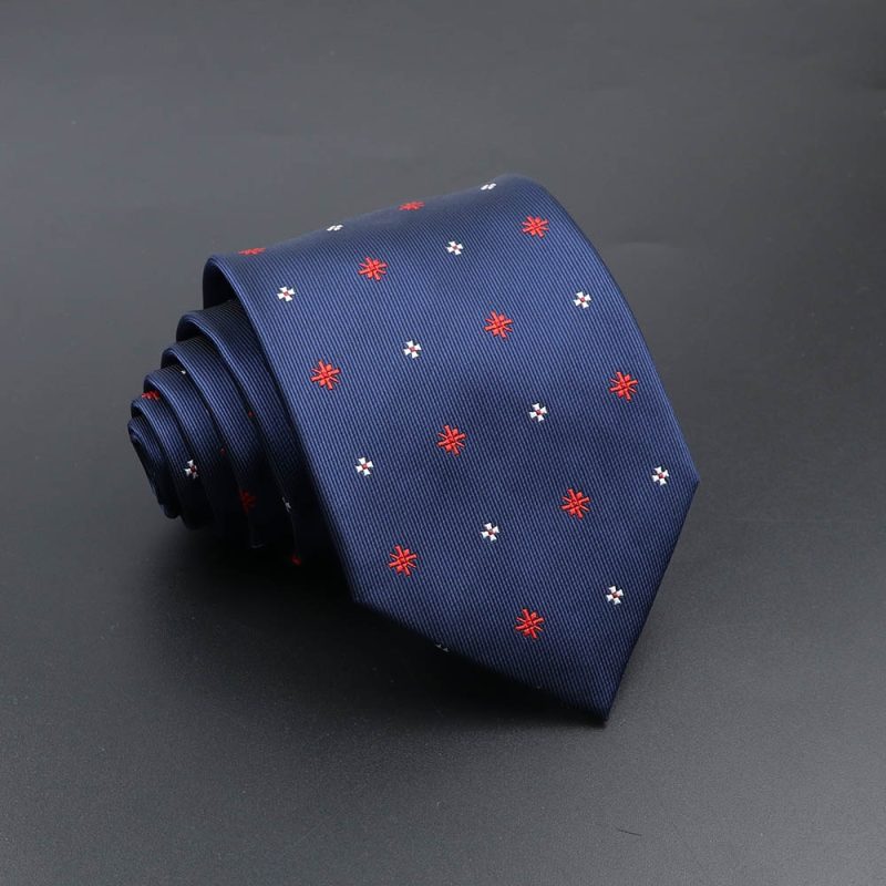 Men's Fashion Tie 8cm Blue Necktie Classic Plaid Striped Neck Tie Paisley Floral Neckties Daily Wear Cravat Wedding Party Gift - Image 30
