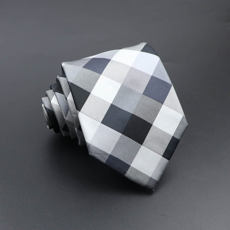 Men's Fashion Tie 8cm Blue Necktie Classic Plaid Striped Neck Tie Paisley Floral Neckties Daily Wear Cravat Wedding Party Gift - Image 45