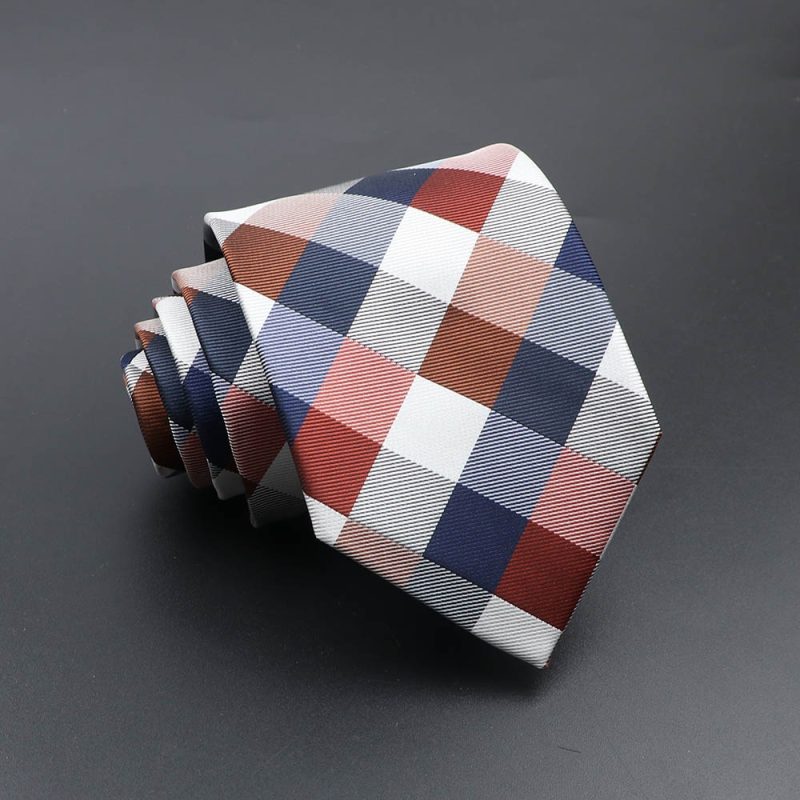 Men's Fashion Tie 8cm Blue Necktie Classic Plaid Striped Neck Tie Paisley Floral Neckties Daily Wear Cravat Wedding Party Gift - Image 46
