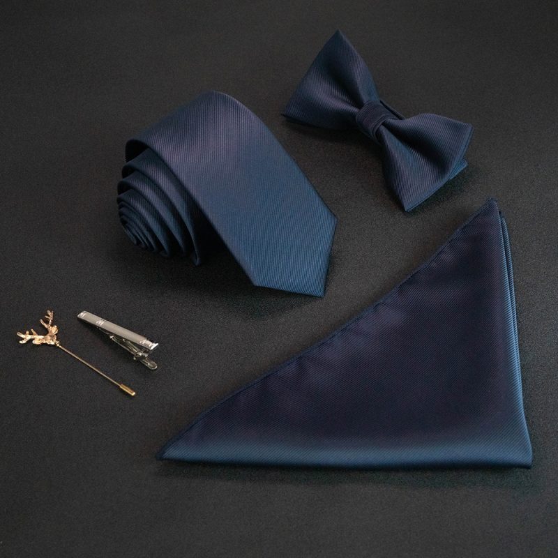 JEMYGINS New Solid Color 6cm Silk Men Tie Set Jacquard Woven Necktie Bowtie Handkerchief pin Suit Red Green For Business Wedding - Image 17