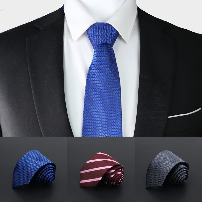 Men's Ties Solid Color Neck Stripe Flower Floral 7cm Jacquard Necktie Accessories Daily Wear Cravat Wedding Party Gift For Man - Image 2