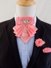 Original Fashion Tassel Rhinestone Bow Tie British Business Banquet Dress Collar Flowers Men's Wedding Bow-tie Brooch 3 Pcs Set