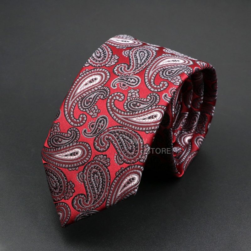New Design Wedding Men Tie Grey Brown Green Paisley Flower Neckties Men Business Dropshipping Groom Collar Accessories Gift - Image 2