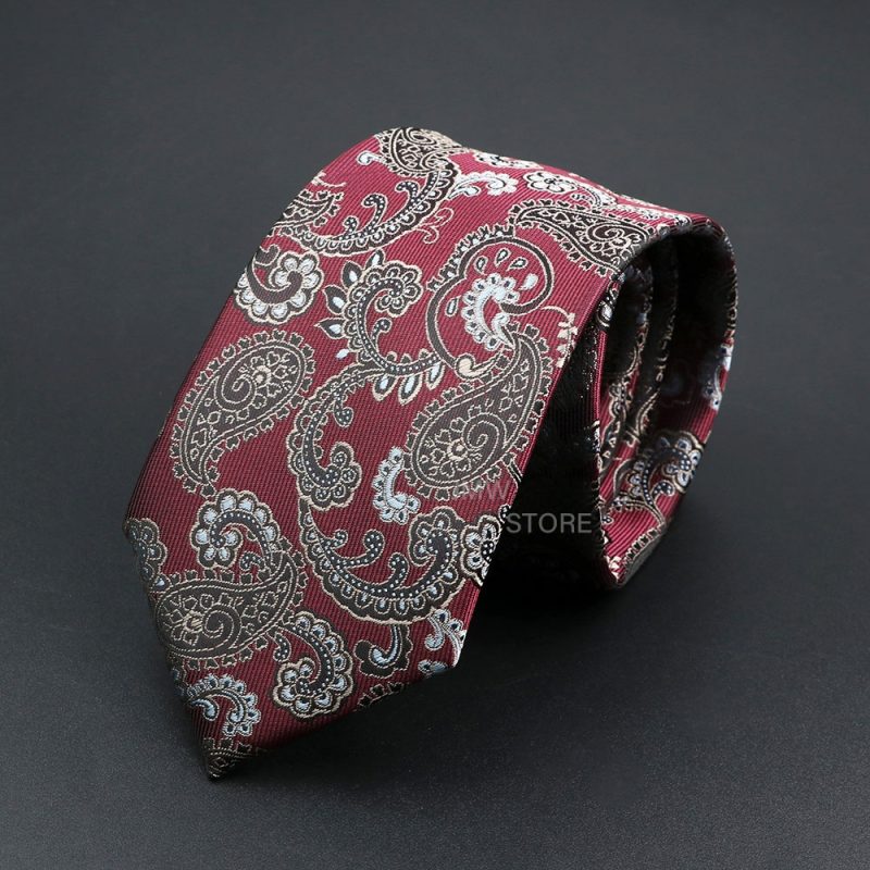 New Design Wedding Men Tie Grey Brown Green Paisley Flower Neckties Men Business Dropshipping Groom Collar Accessories Gift - Image 3