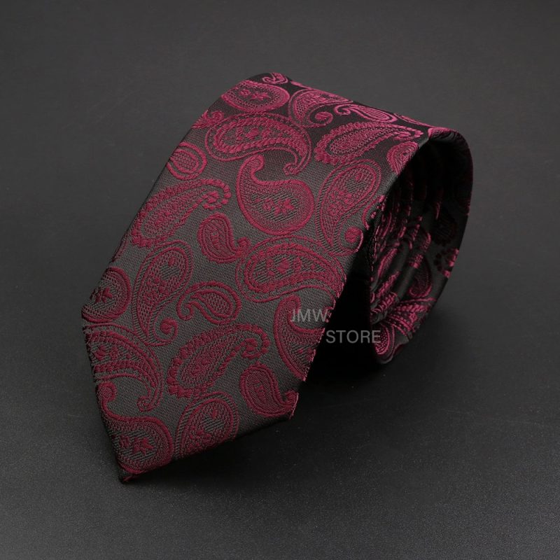 New Design Wedding Men Tie Grey Brown Green Paisley Flower Neckties Men Business Dropshipping Groom Collar Accessories Gift - Image 4