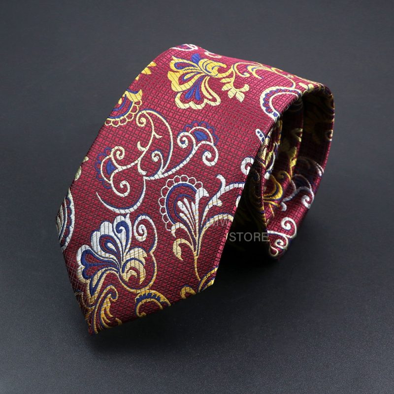 New Design Wedding Men Tie Grey Brown Green Paisley Flower Neckties Men Business Dropshipping Groom Collar Accessories Gift - Image 9