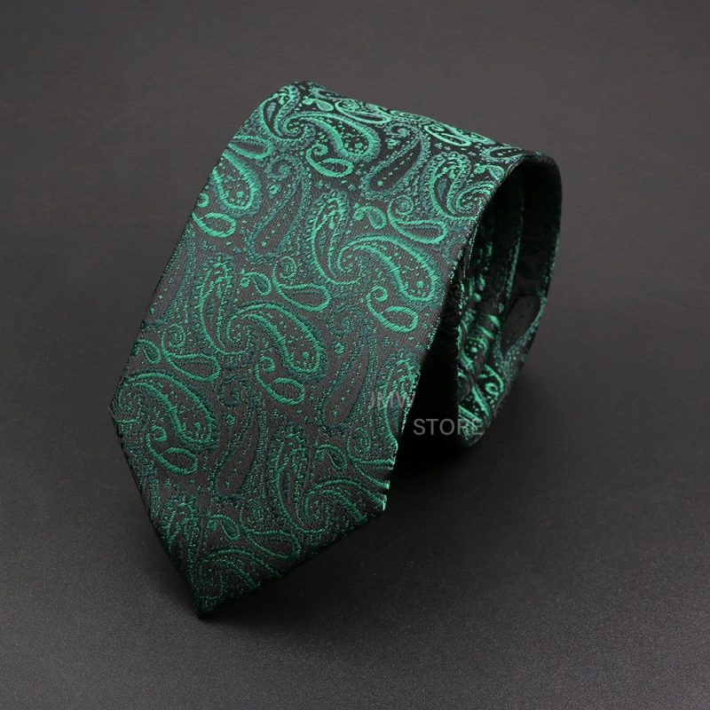 New Design Wedding Men Tie Grey Brown Green Paisley Flower Neckties Men Business Dropshipping Groom Collar Accessories Gift - Image 15