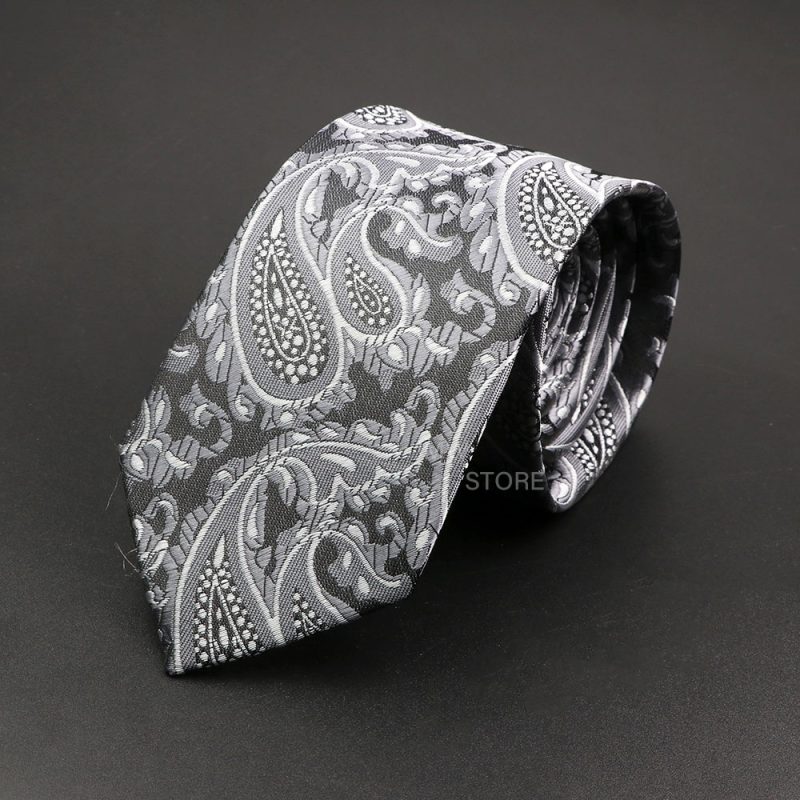 New Design Wedding Men Tie Grey Brown Green Paisley Flower Neckties Men Business Dropshipping Groom Collar Accessories Gift - Image 17
