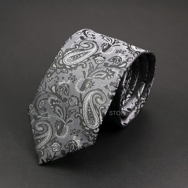 New Design Wedding Men Tie Grey Brown Green Paisley Flower Neckties Men Business Dropshipping Groom Collar Accessories Gift - Image 18
