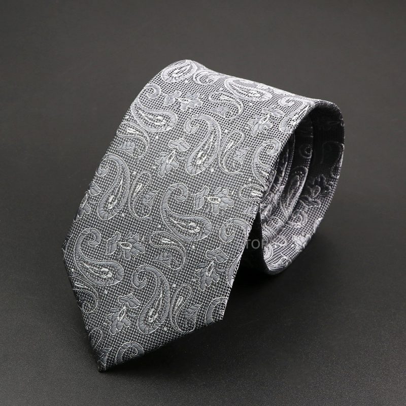 New Design Wedding Men Tie Grey Brown Green Paisley Flower Neckties Men Business Dropshipping Groom Collar Accessories Gift - Image 19