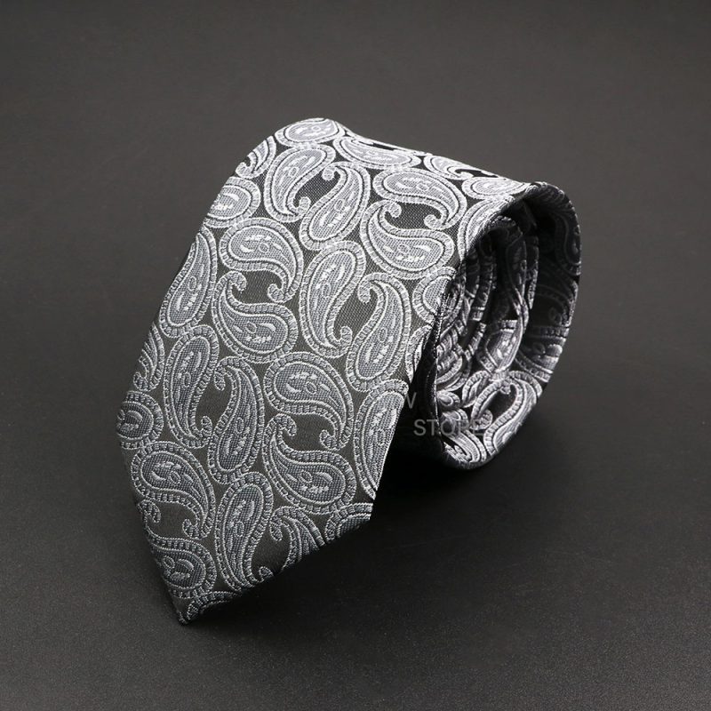 New Design Wedding Men Tie Grey Brown Green Paisley Flower Neckties Men Business Dropshipping Groom Collar Accessories Gift - Image 20