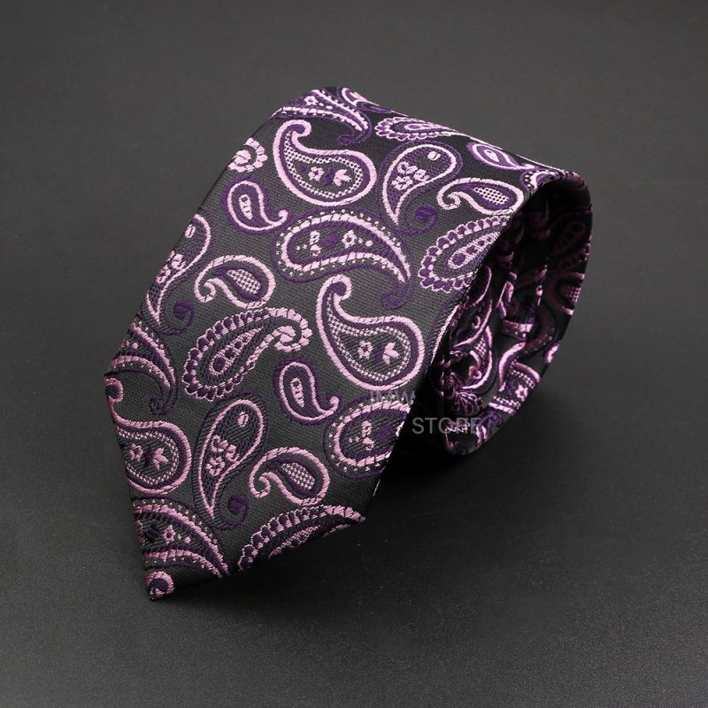 New Design Wedding Men Tie Grey Brown Green Paisley Flower Neckties Men Business Dropshipping Groom Collar Accessories Gift - Image 25