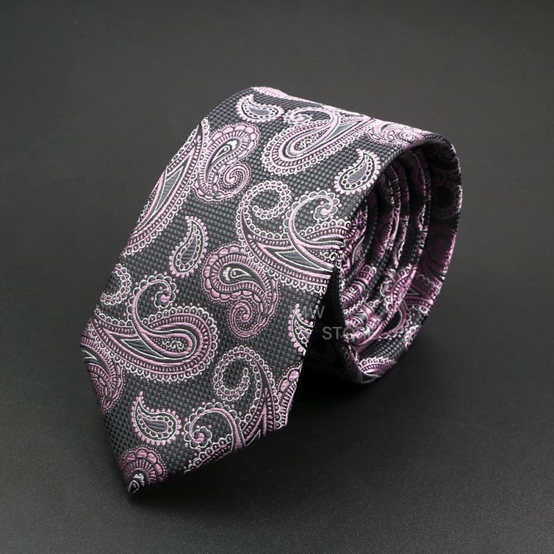 New Design Wedding Men Tie Grey Brown Green Paisley Flower Neckties Men Business Dropshipping Groom Collar Accessories Gift - Image 26