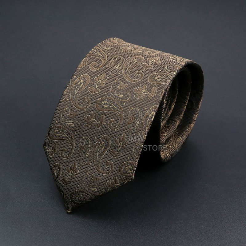 New Design Wedding Men Tie Grey Brown Green Paisley Flower Neckties Men Business Dropshipping Groom Collar Accessories Gift - Image 27