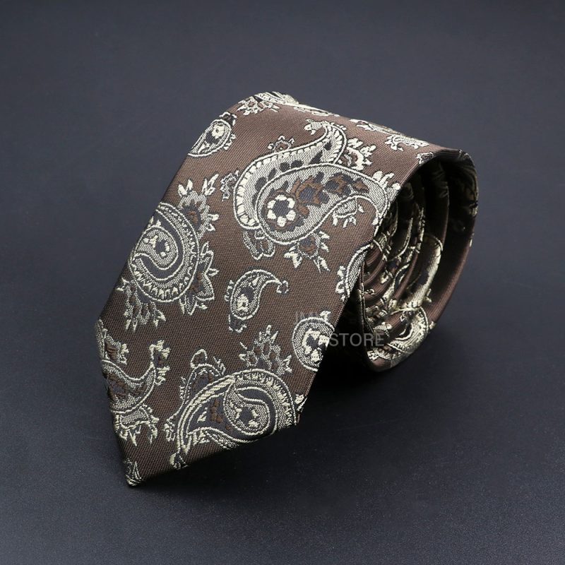 New Design Wedding Men Tie Grey Brown Green Paisley Flower Neckties Men Business Dropshipping Groom Collar Accessories Gift - Image 28