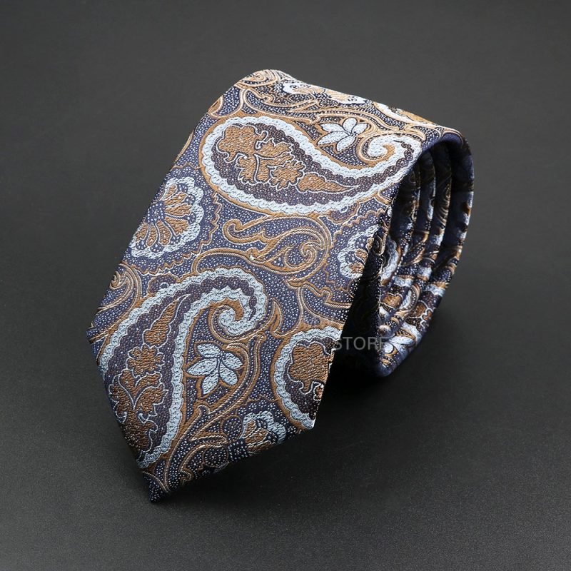 New Design Wedding Men Tie Grey Brown Green Paisley Flower Neckties Men Business Dropshipping Groom Collar Accessories Gift - Image 30