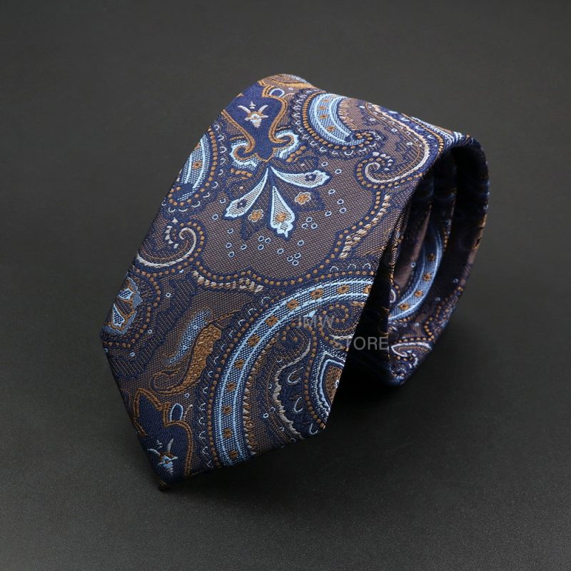 New Design Wedding Men Tie Grey Brown Green Paisley Flower Neckties Men Business Dropshipping Groom Collar Accessories Gift - Image 31