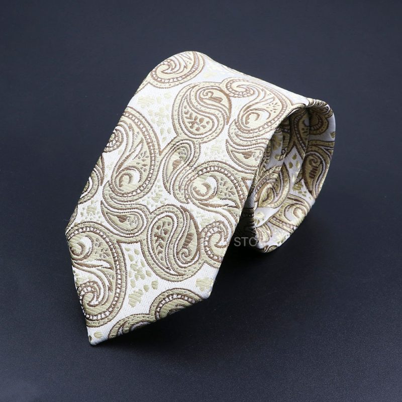 New Design Wedding Men Tie Grey Brown Green Paisley Flower Neckties Men Business Dropshipping Groom Collar Accessories Gift - Image 41