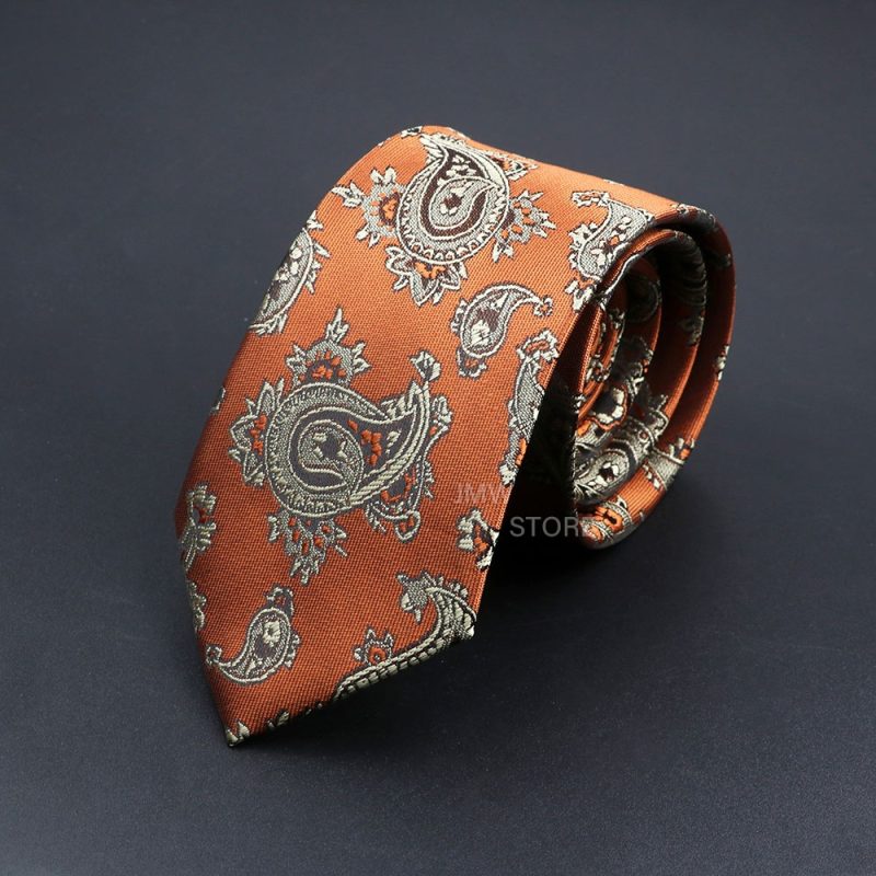 New Design Wedding Men Tie Grey Brown Green Paisley Flower Neckties Men Business Dropshipping Groom Collar Accessories Gift - Image 45