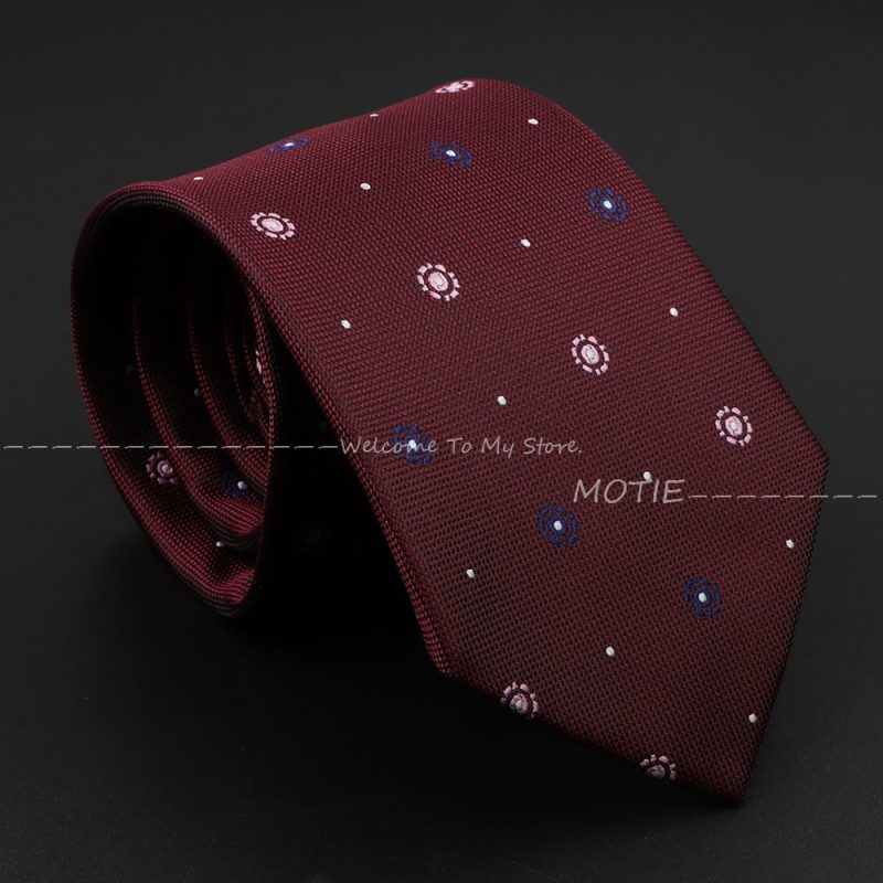 Men's Fashion NeckTie For Man Tie Luxury Striped Dot Flower Office Business Neck Tie Suit Cravat Wedding Party Necktie Men Gifts - Image 4