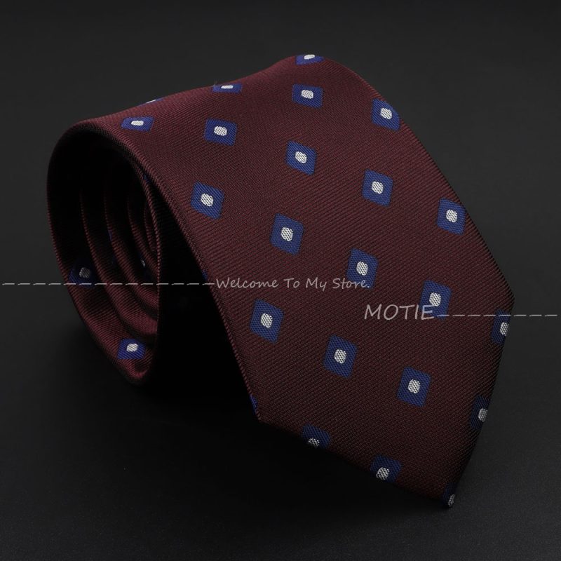 Men's Fashion NeckTie For Man Tie Luxury Striped Dot Flower Office Business Neck Tie Suit Cravat Wedding Party Necktie Men Gifts - Image 6