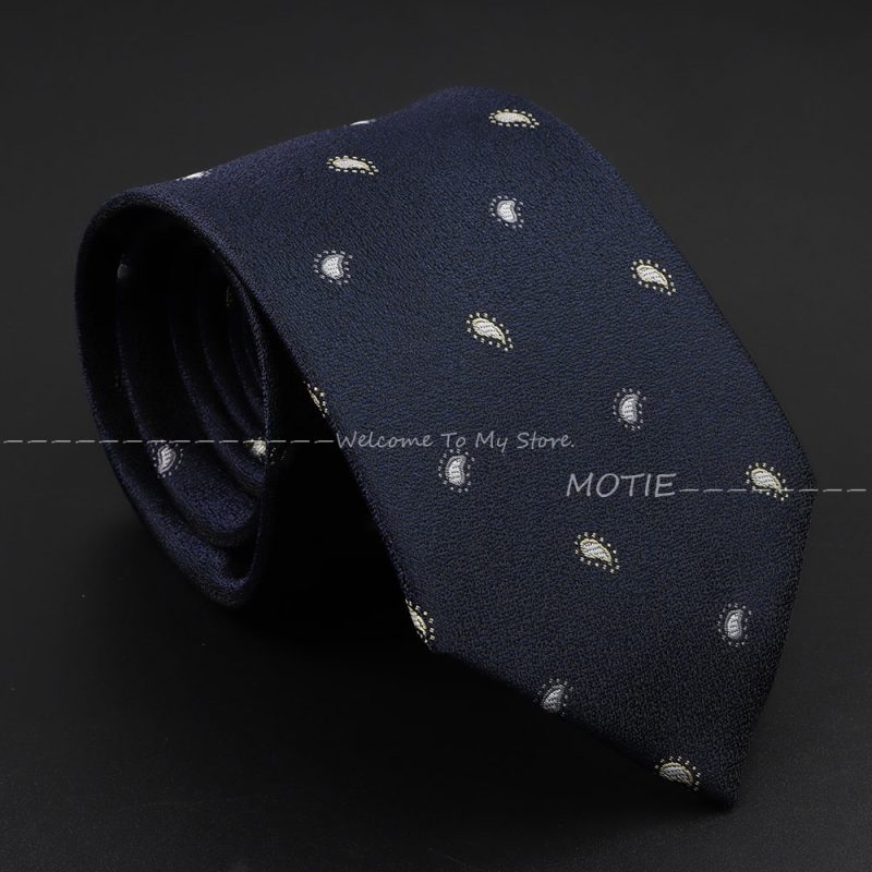 Men's Fashion NeckTie For Man Tie Luxury Striped Dot Flower Office Business Neck Tie Suit Cravat Wedding Party Necktie Men Gifts - Image 16