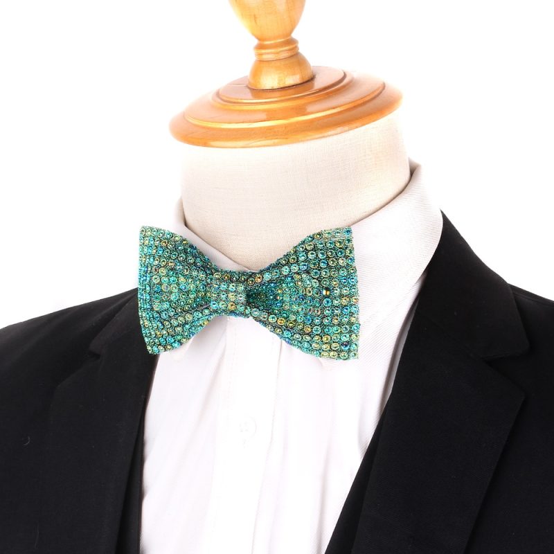 New Rhinestone Bow Ties for Men Pre-Tied Sequin Bowties with Adjustable Length Huge Variety Colors Wedding Bow tie For Groomsmen - Image 2
