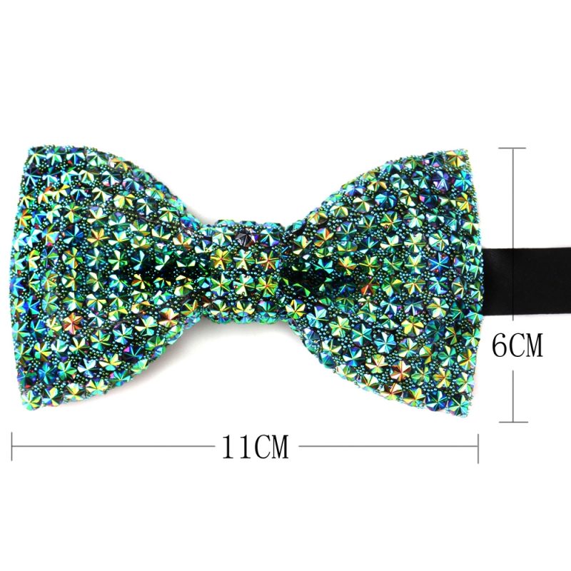 New Rhinestone Bow Ties for Men Pre-Tied Sequin Bowties with Adjustable Length Huge Variety Colors Wedding Bow tie For Groomsmen - Image 3