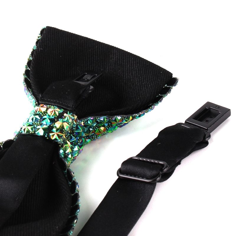 New Rhinestone Bow Ties for Men Pre-Tied Sequin Bowties with Adjustable Length Huge Variety Colors Wedding Bow tie For Groomsmen - Image 6