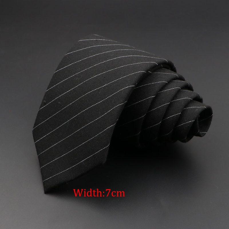 Mens Ties 6cm Classic Cotton Handmade Skinny Grey Plaid Neckties Striped Narrow Collar Slim Cashmere Casual Tie Accessories Gift - Image 7