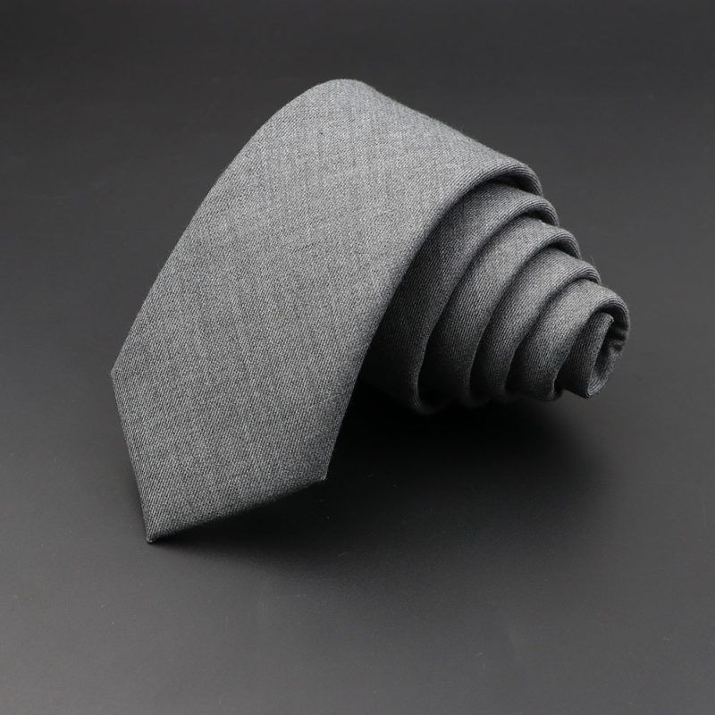 Mens Ties 6cm Classic Cotton Handmade Skinny Grey Plaid Neckties Striped Narrow Collar Slim Cashmere Casual Tie Accessories Gift - Image 12