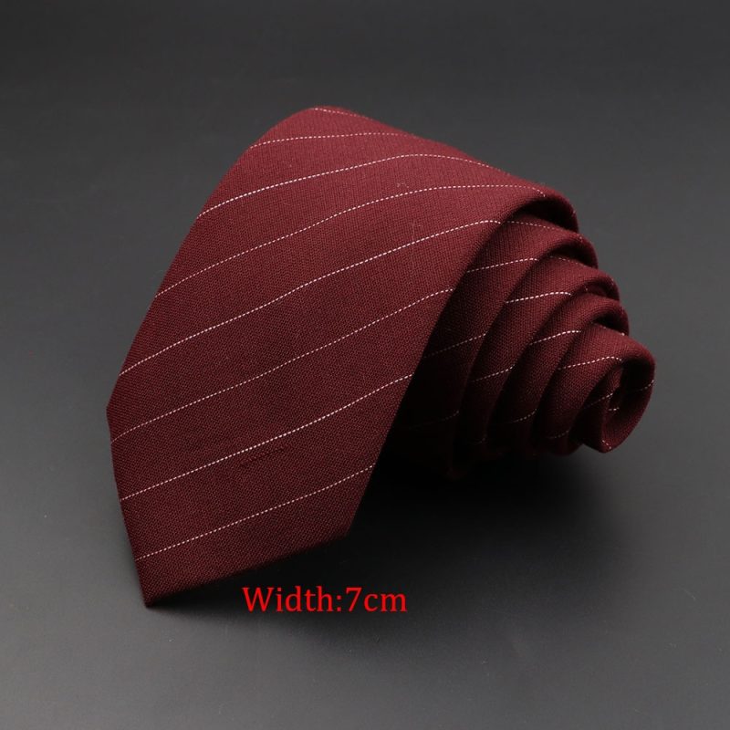 Mens Ties 6cm Classic Cotton Handmade Skinny Grey Plaid Neckties Striped Narrow Collar Slim Cashmere Casual Tie Accessories Gift - Image 29