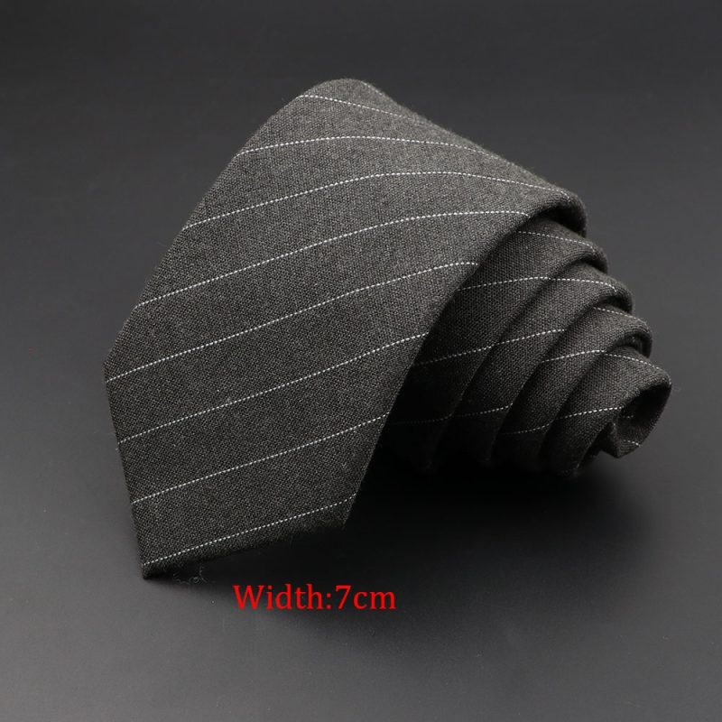 Mens Ties 6cm Classic Cotton Handmade Skinny Grey Plaid Neckties Striped Narrow Collar Slim Cashmere Casual Tie Accessories Gift - Image 31