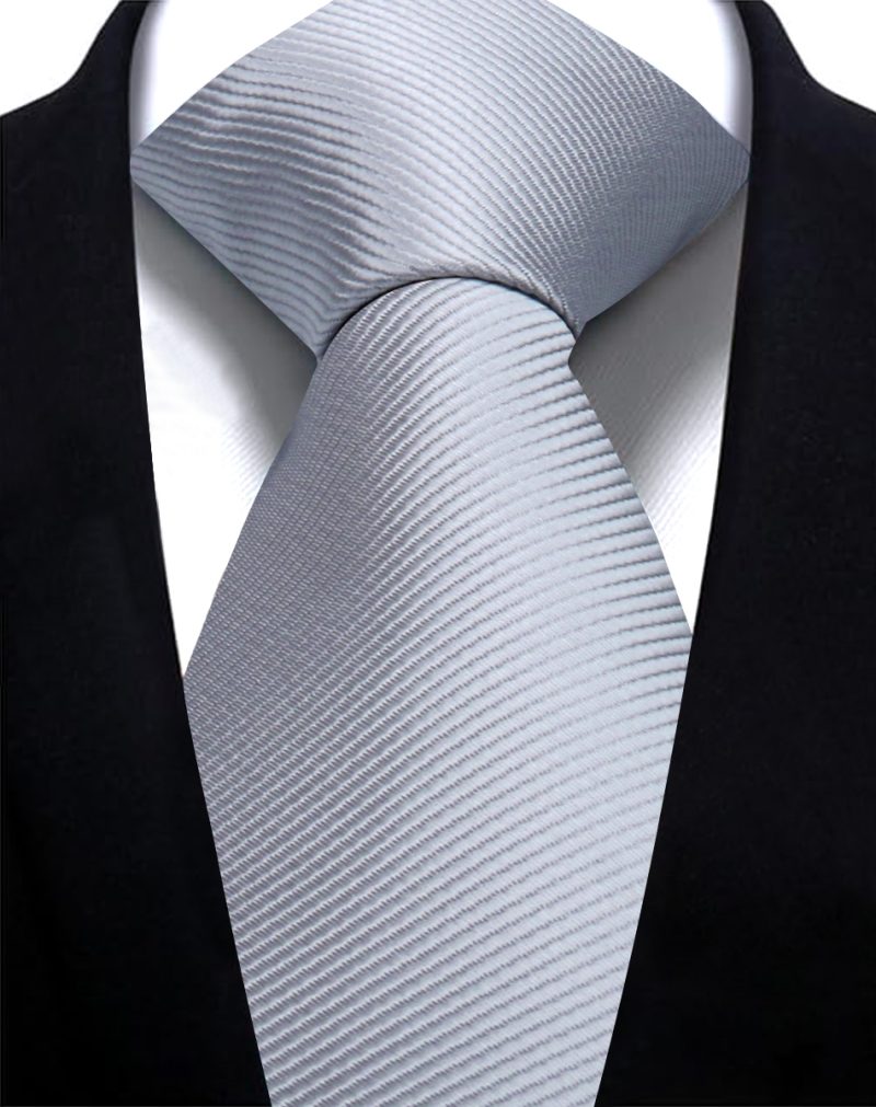 Solid Tie 7.5cm Necktie For Men Fashion Wedding Ties Slim Blue Gray Classic Neckties Men Business Jacquard Woven Classic Gravats - Image 4