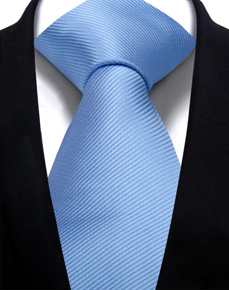 Solid Tie 7.5cm Necktie For Men Fashion Wedding Ties Slim Blue Gray Classic Neckties Men Business Jacquard Woven Classic Gravats - Image 7