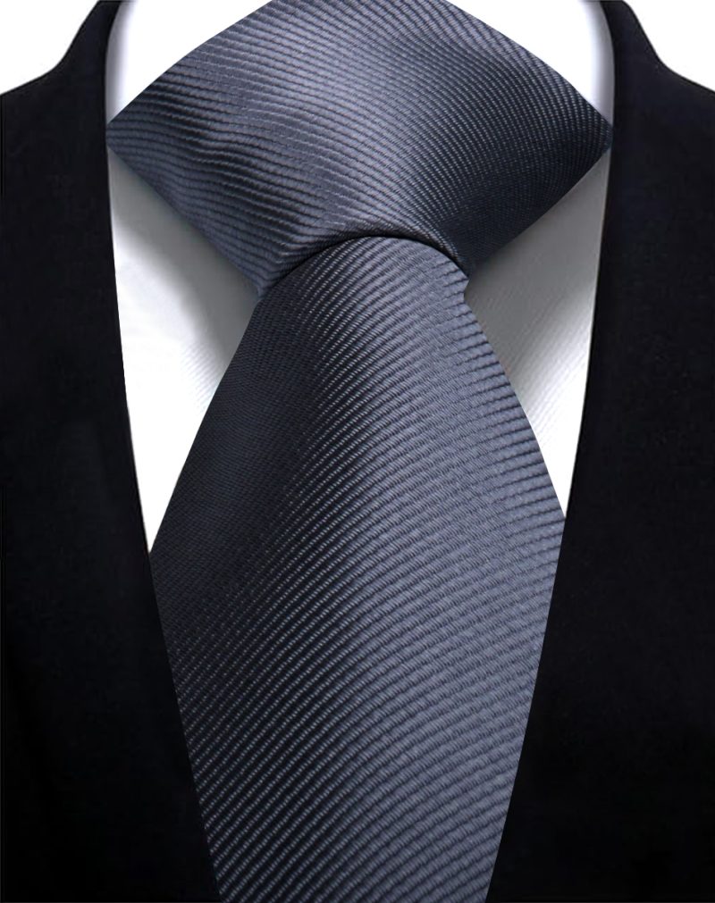 Solid Tie 7.5cm Necktie For Men Fashion Wedding Ties Slim Blue Gray Classic Neckties Men Business Jacquard Woven Classic Gravats - Image 20