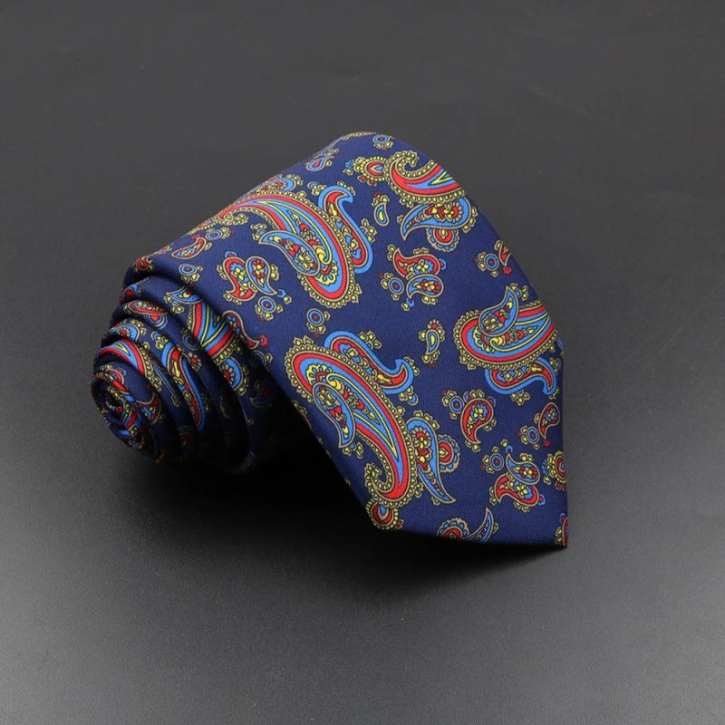 Men's Fashion Silk Tie 7.5cm Soft Novelty Necktie Blue Green Orange Color Ties For Men Dot Floral Bowtie Wedding Business Gift - Image 15