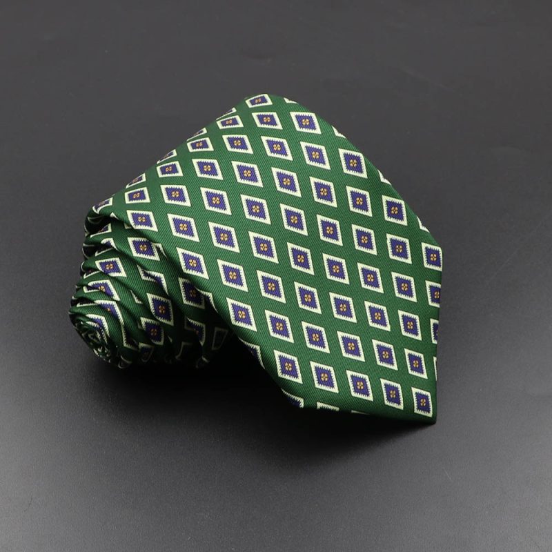 Men's Fashion Silk Tie 7.5cm Soft Novelty Necktie Blue Green Orange Color Ties For Men Dot Floral Bowtie Wedding Business Gift - Image 19