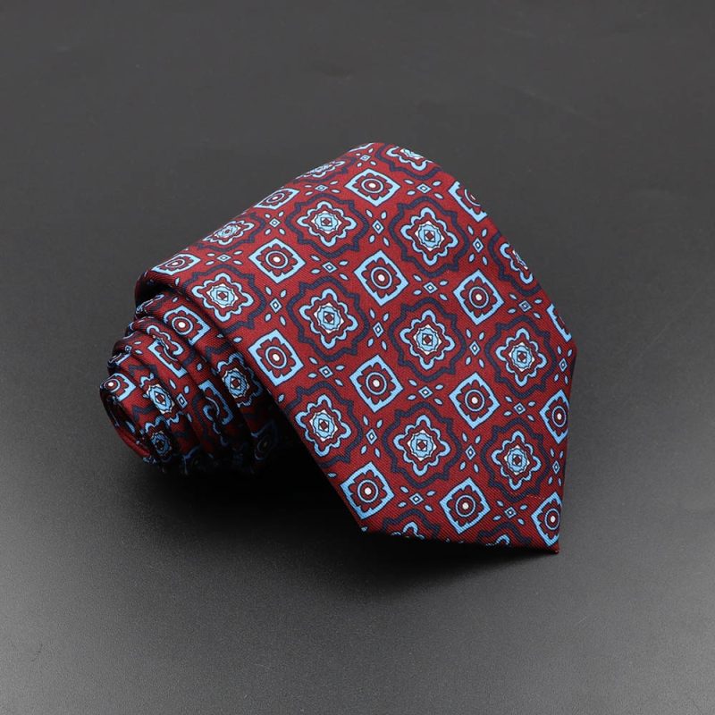 Men's Fashion Silk Tie 7.5cm Soft Novelty Necktie Blue Green Orange Color Ties For Men Dot Floral Bowtie Wedding Business Gift - Image 23