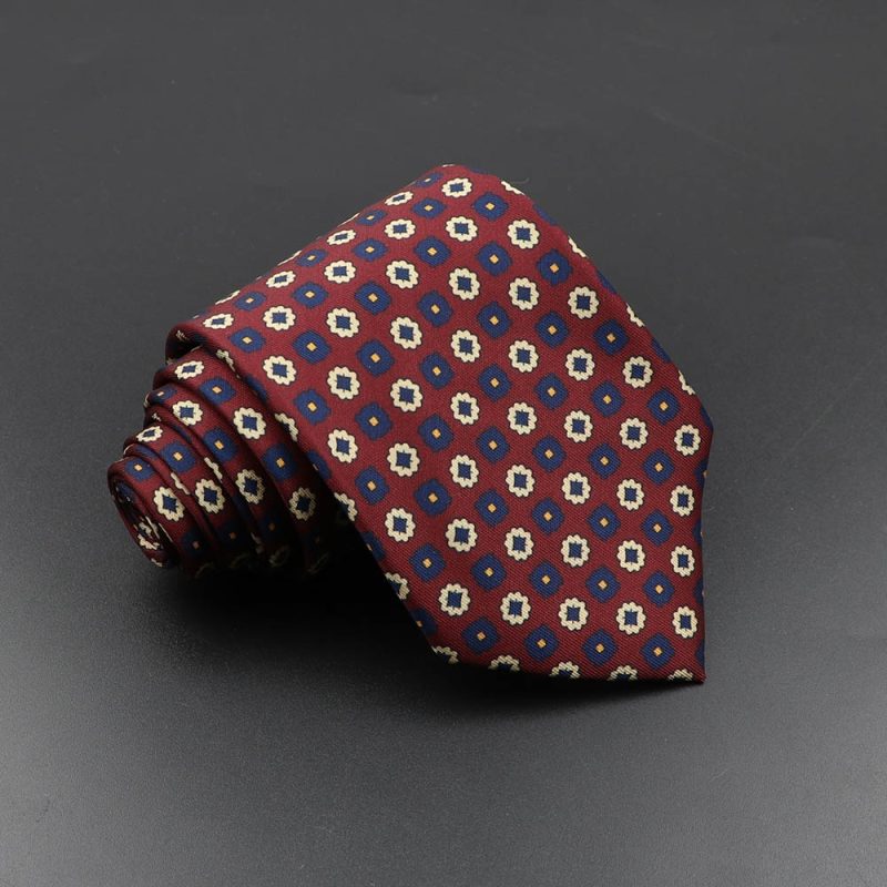 Men's Fashion Silk Tie 7.5cm Soft Novelty Necktie Blue Green Orange Color Ties For Men Dot Floral Bowtie Wedding Business Gift - Image 26