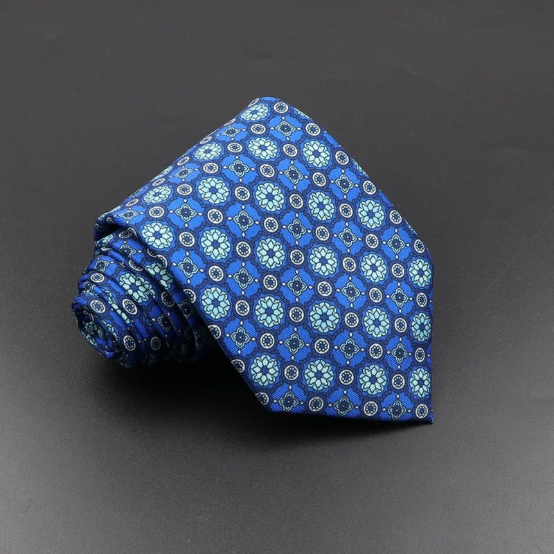 Men's Fashion Silk Tie 7.5cm Soft Novelty Necktie Blue Green Orange Color Ties For Men Dot Floral Bowtie Wedding Business Gift - Image 30
