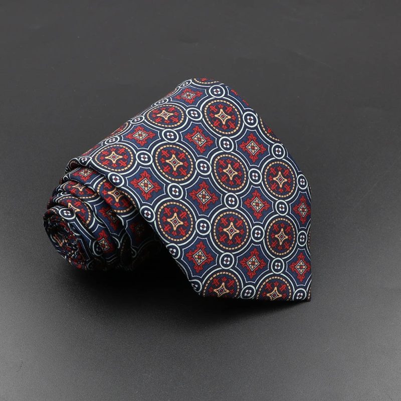 Men's Fashion Silk Tie 7.5cm Soft Novelty Necktie Blue Green Orange Color Ties For Men Dot Floral Bowtie Wedding Business Gift - Image 31