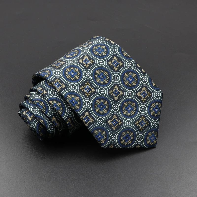 Men's Fashion Silk Tie 7.5cm Soft Novelty Necktie Blue Green Orange Color Ties For Men Dot Floral Bowtie Wedding Business Gift - Image 33