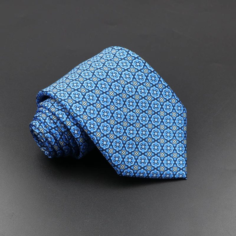 Men's Fashion Silk Tie 7.5cm Soft Novelty Necktie Blue Green Orange Color Ties For Men Dot Floral Bowtie Wedding Business Gift - Image 35