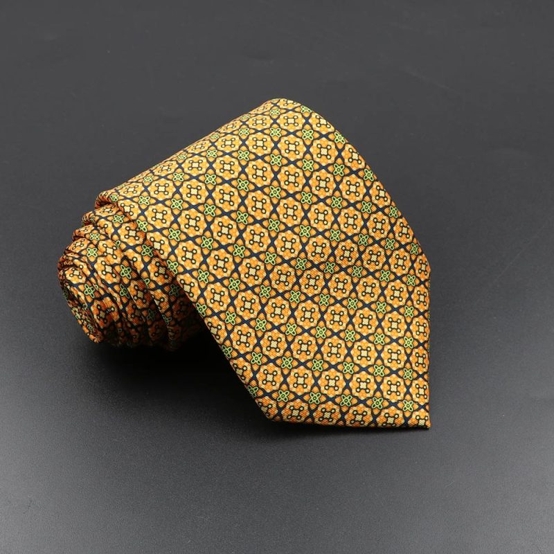 Men's Fashion Silk Tie 7.5cm Soft Novelty Necktie Blue Green Orange Color Ties For Men Dot Floral Bowtie Wedding Business Gift - Image 36