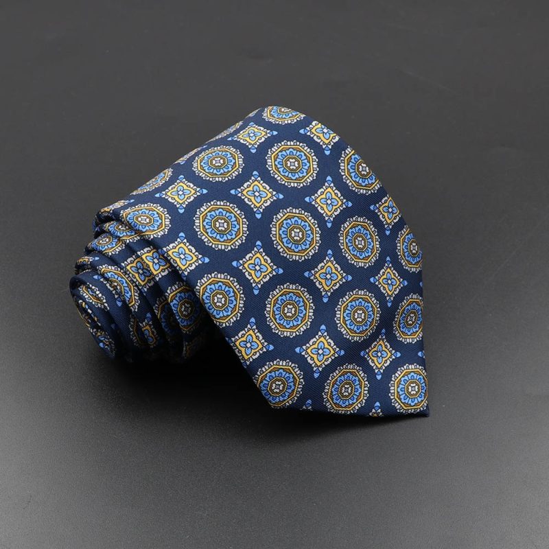 Men's Fashion Silk Tie 7.5cm Soft Novelty Necktie Blue Green Orange Color Ties For Men Dot Floral Bowtie Wedding Business Gift - Image 41