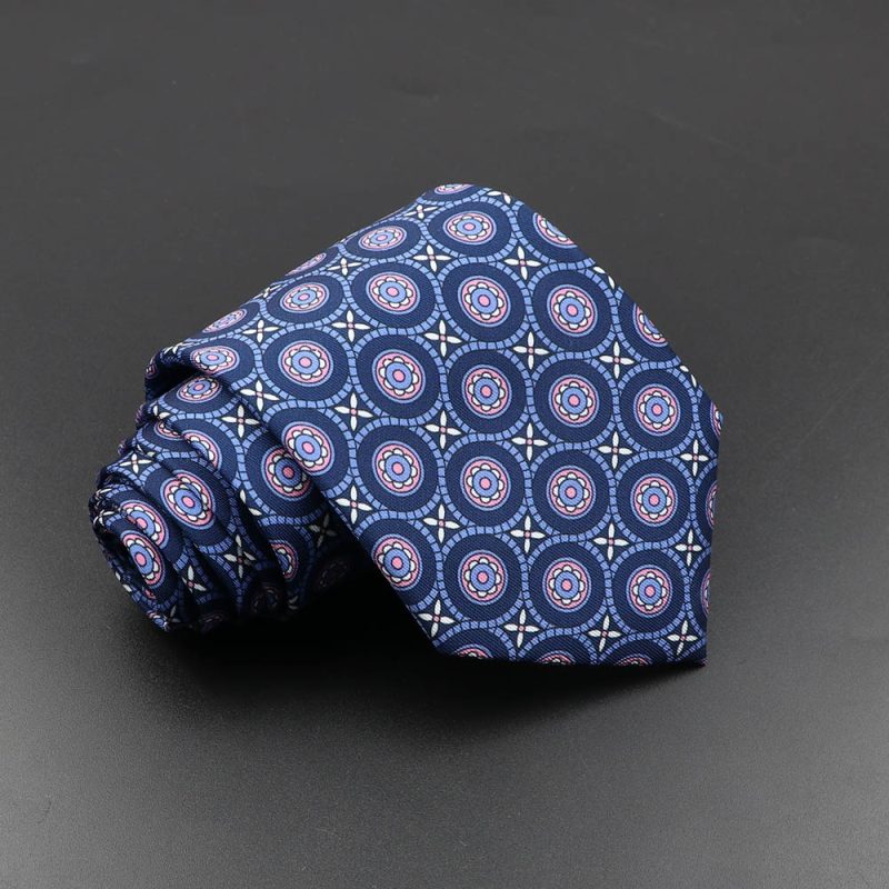 Men's Fashion Silk Tie 7.5cm Soft Novelty Necktie Blue Green Orange Color Ties For Men Dot Floral Bowtie Wedding Business Gift - Image 48